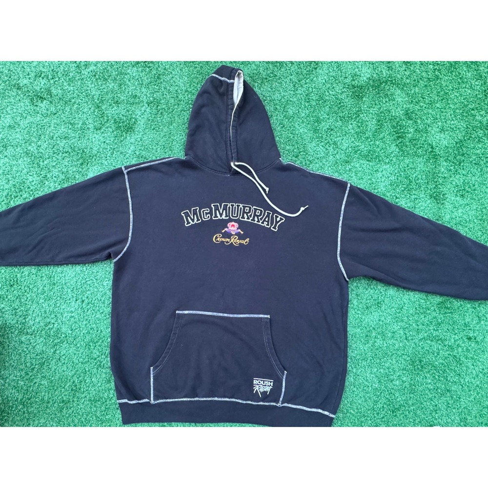 Chase Authentics McMurray Crown Royal Roush Racing Hoodie Black Mens 3X NASCAR